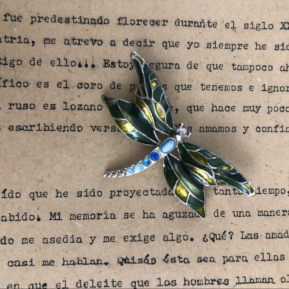 Accessories - Vintage Enamel Dragonfly Brooch
